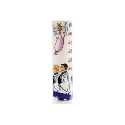 Clearance Alison Gardiner Choir Boys Blue Christmas Advent Dinner Candle