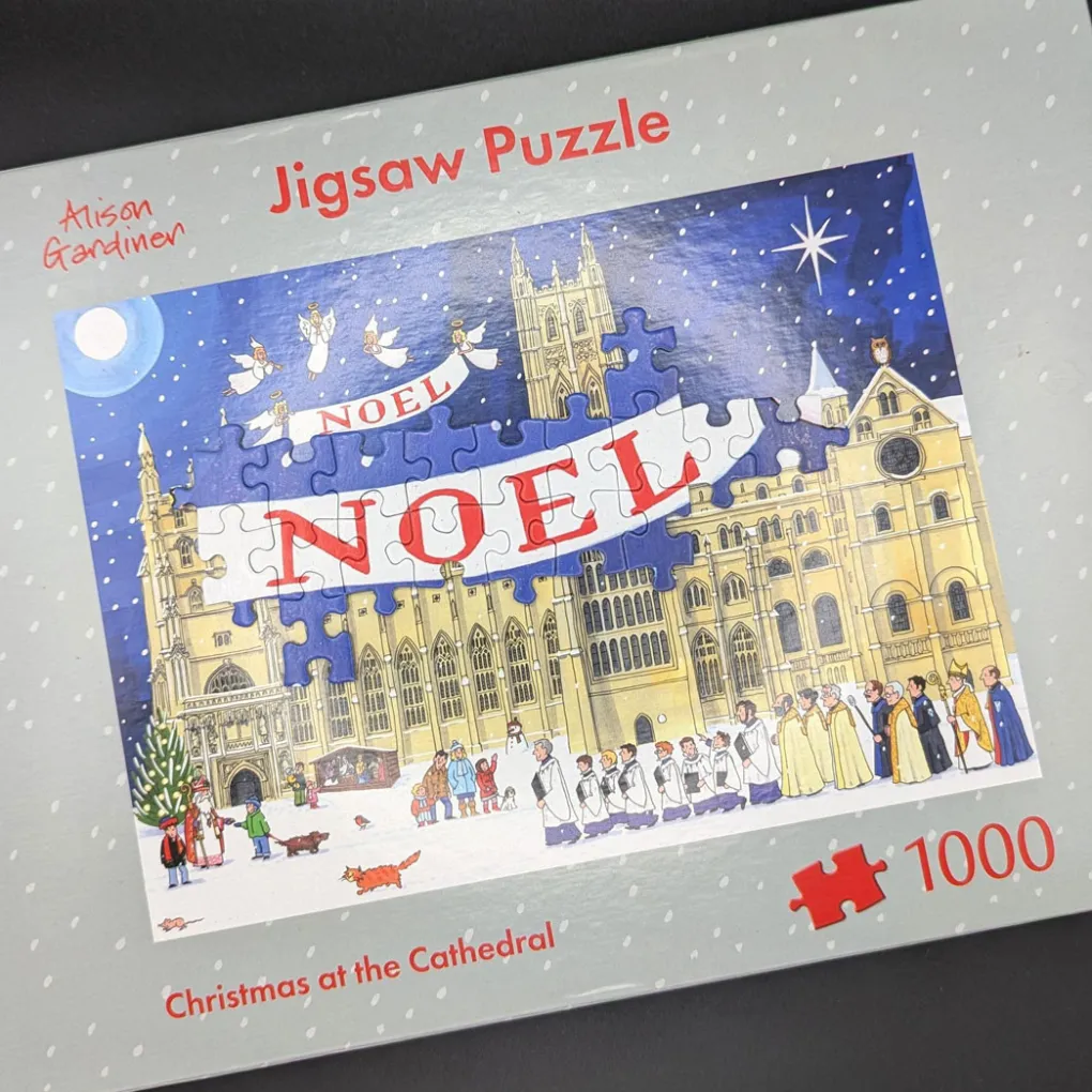 Alison Gardiner Christmas at the Cathedral Jigsaw Puzzle