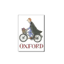 Online Alison Gardiner Cycling Student Boy, Oxford Fridge Magnet