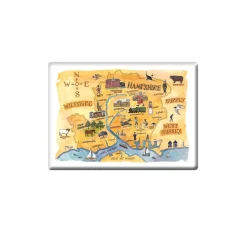 New Alison Gardiner Hampshire map Fridge Magnet