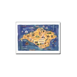 Discount Alison Gardiner Isle of Wight Map Fridge Magnet