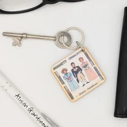 Hot Alison Gardiner Jane Austen Wooden Keyring