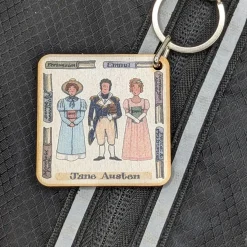 Hot Alison Gardiner Jane Austen Wooden Keyring