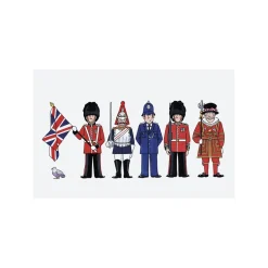 Alison Gardiner London Figures Tea Towel