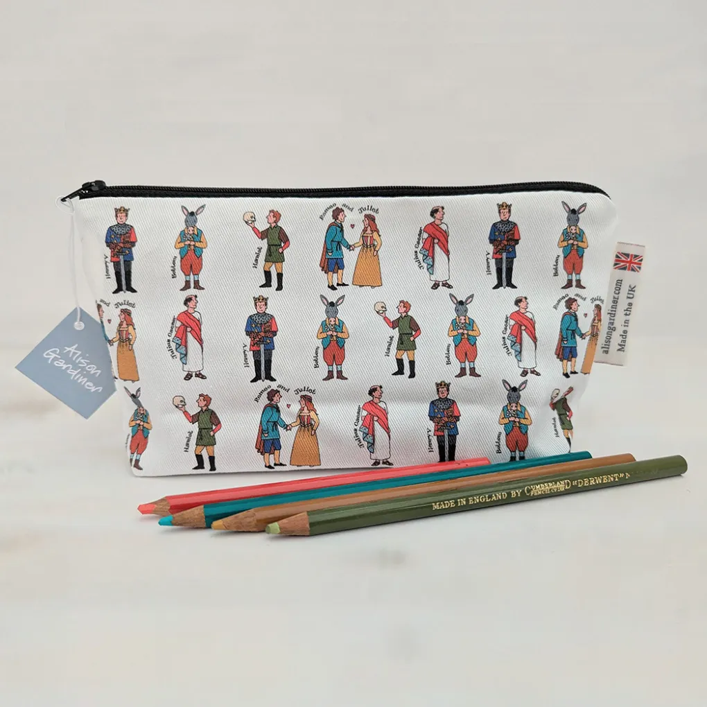 Clearance Alison Gardiner Shakespeare Cosmetic Bag / Pencil Case