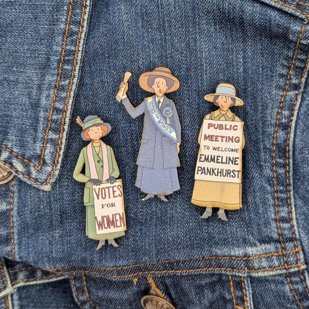 Alison Gardiner Suffragette UK Set of 3 Pin Badges