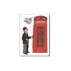 Hot Alison Gardiner Telephone Box Fridge Magnet