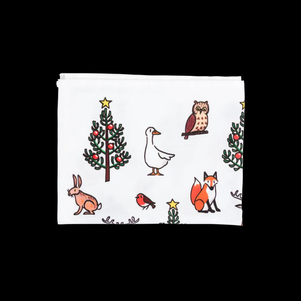 Online Alison Gardiner Winter Wildlife Tea Towel
