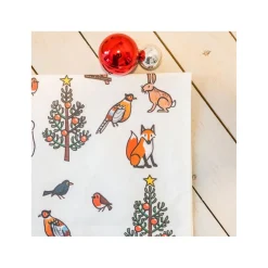 Online Alison Gardiner Winter Wildlife Tea Towel